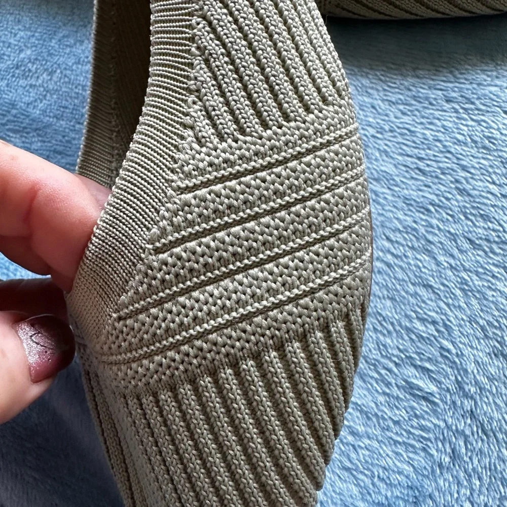 🤍✨ SHEIN Beige Knit Pointed Toe Flats EU 41 ✨🤍